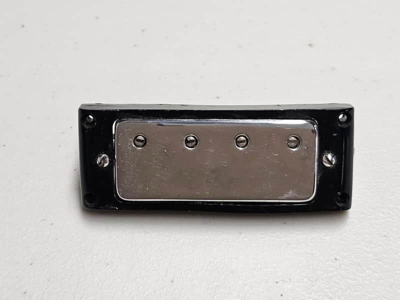 1960s Gibson Mini Humbucker For EB-3 / EB-2D - Pat # Decal - Complete With Ring image 1