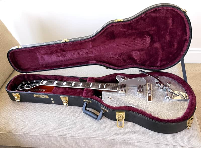 Gretsch G6129T-89 Vintage Select '89 Sparkle Jet with Bigsby 2023 - Silver Sparkle image 1