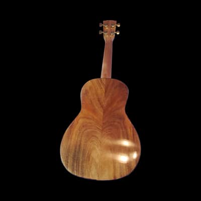 Koa with Live Edge Sound Hole Tenor Ukulele - SCJ Jazz Hat #138 image 8