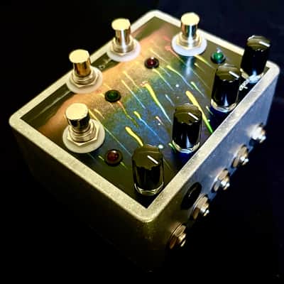 Saturnworks 4 Channel 4:1 Active Mixer Pedal for Guitar + Bass + Keyboard + More with on/off Switches - Handcrafted in California image 2