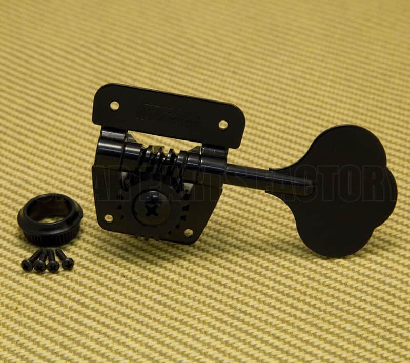 WJBL-200-BK (1) Black Vintage 70's Style Cloverleaf Bass Tuner Reversible image 1
