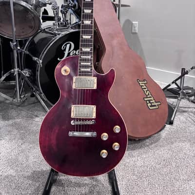 2019 Gibson Les Paul Traditonal Pro V Relic Satin Wine Red image 5