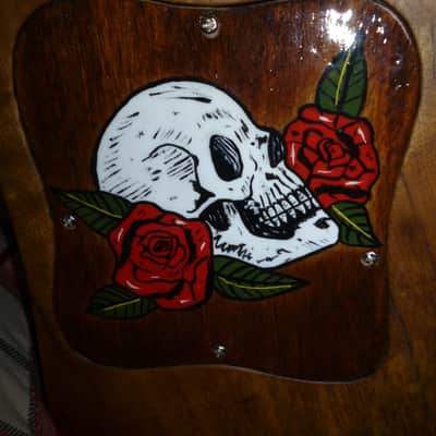 custom unique stock, Firebird R slab guitar,"Skulls&Roses",,handpainted+carved,collector item trades image 20
