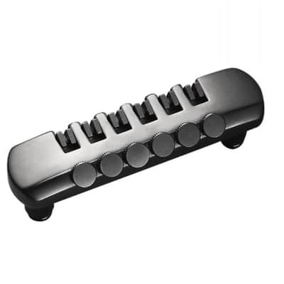 Schaller Guitar Tailpiece-Finetune BlackChrome 494-12070400 image 1