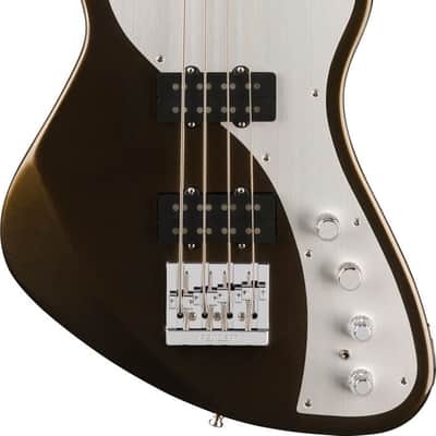 Fender American Ultra II Meteora Bass 4-String Bass Guitar, Ebony Fingerboard, Texas Tea image 2