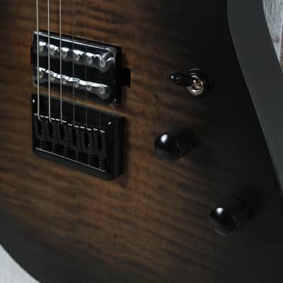 Schecter C-1 Standard Plus Solid Body Electric Guitar Ember Burst Finish image 4
