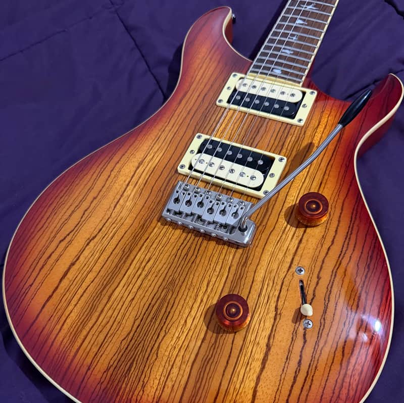PRS SE Custom 24 Zebrawood 2018 - 2019 - Vintage Sunburst - Roadrunner Premium Padded Gig Bag Included image 1