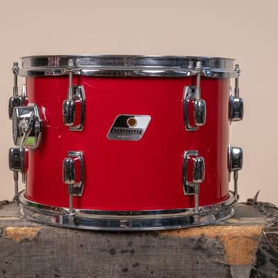 1980s Ludwig "Rocker" Red Cortex Drum Set image 12