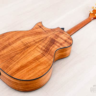 2022 Taylor Custom Grand Auditorium Acoustic Electric Guitar Flame Koa w/ Florentine Cutaway, Short Scale image 15