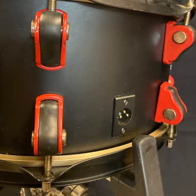 ddrum - HYSD6X13SB 6x13" Hybrid Snare Drum with Built-In Trigger 2010s - Black, Red image 10