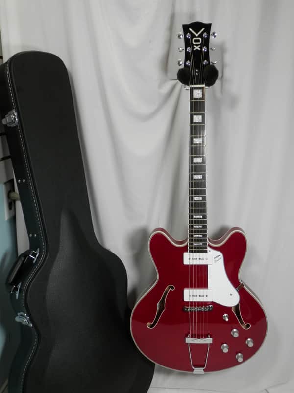 Vox Bobcat V90 Cherry Red Semi-Hollow Electric with case image 1