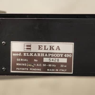 Elka Rhapsody 490 Analog String Synthesizer Keyboard 220V w/ Case & Pedal #56058 image 14
