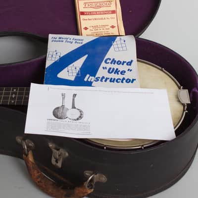 Gretsch No. 56 Solo Banjo Ukulele, c. 1935, original black chipboard case. image 12