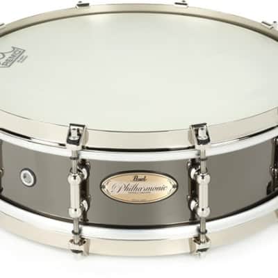 Pearl Philharmonic Brass Snare Drum - 14-inch x 4-inch  Black Nickel image 2