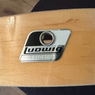 Ludwig Rocker Elite Piccolo Snare Drum SHELL Black and White Badge Maple 3 x 13" image 3