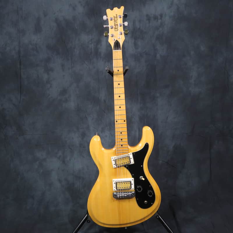 Univox Hi Flier Phase 4 Natural - Black Pick Guard Rare Kurt | Reverb