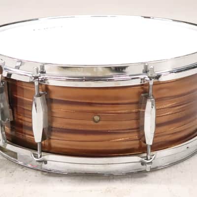 Pearl 5.5x14" 8-Lug Tiger Eye Pearl Snare Drum Vintage 1960's MIJ image 6