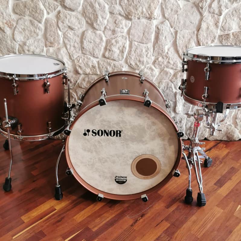 Sonor SQ1 20" 12" 14" 3pc - copper brown finish image 1