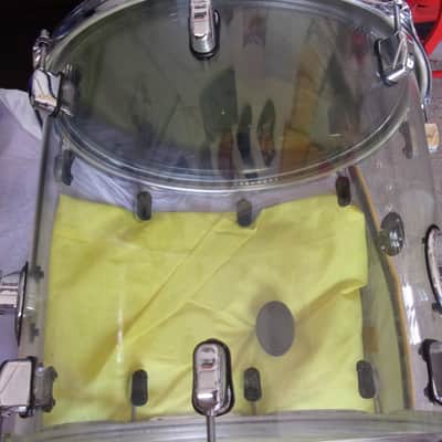 Crush Clear Acrylic Seamless 16" dia x 14" Floor Tom Drum with 3 x Legs Lot image 10