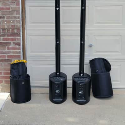 A pair of LD Systems MAUI5 800w All-in-One PA System with Bluetooth 2020s - Black w/ Bags and Covers image 2