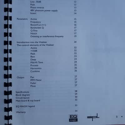 Owner's Manual for SPL EQ Magix 1994 image 2