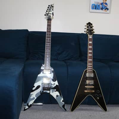 ESP Paul Smith Flying-V (Unique Mini/Traveller Guitar) - See-Through Black image 14