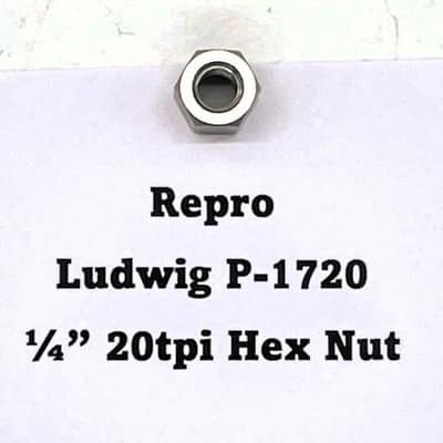 Reproduction Ludwig P-1720 High Profile 1/4" 20tpi Hex Nuts for P-1216A Mounts (65-68) image 2