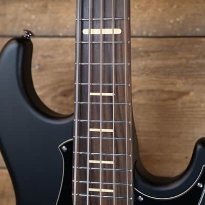 Yamaha BB735A 5-String Trans Matte Black Broadbass Guitar image 4