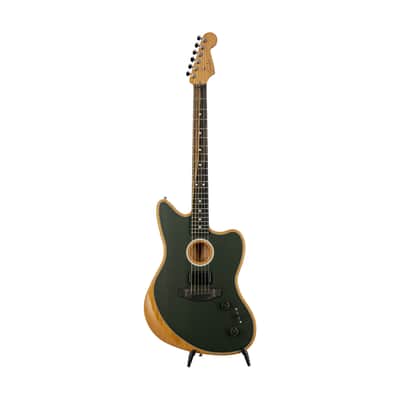 Fender American Acoustasonic Jazzmaster Acoustic Guitar w/bag, Ebony FB, Tungsten, US232XXXX image 1