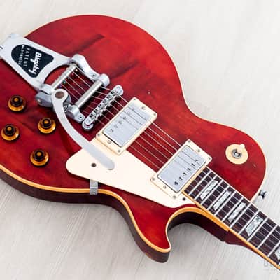 1975 Gibson Les Paul Deluxe Vintage Guitar Cherry, Humbucker Conversion w/ 57 Classic PAFs, Bigsby B7 & Case image 9