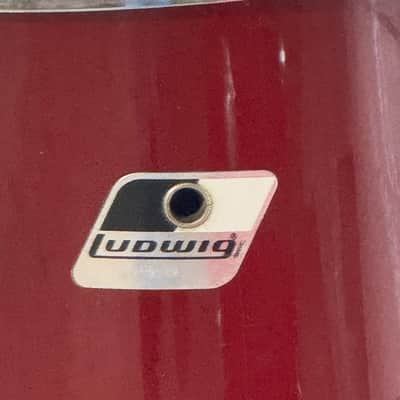 Ludwig Rockers 12" Power Tom Drum Vintage 80's Black and White Badge image 2