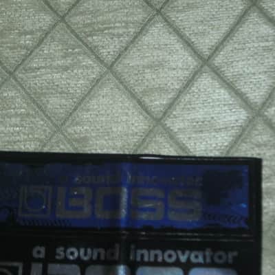 never used genuine BOSS sticker sheet (1 sheet has 2 stickers) 1) BOSS a sound innovator - colors Silver, Blue, Black Silver & 2) BOSS a sound innovator - colors Silver & Black (specifically from 1988), was orig paired w/ a DC3 Japan (pedal NOT included) image 15