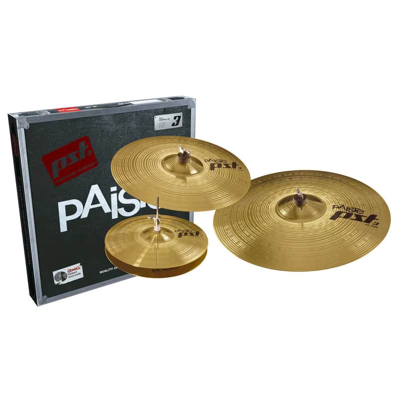 Paiste PST 3 Series Universal Set (14/16/20) Cymbal Pack - 14-Inch Hi-Hat, 16-Inch Crash & 20-Inch Ride image 1