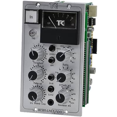 TK Audio BC501-GR Ltd Edition 500-Series Stereo Buss Compressor Silver image 2