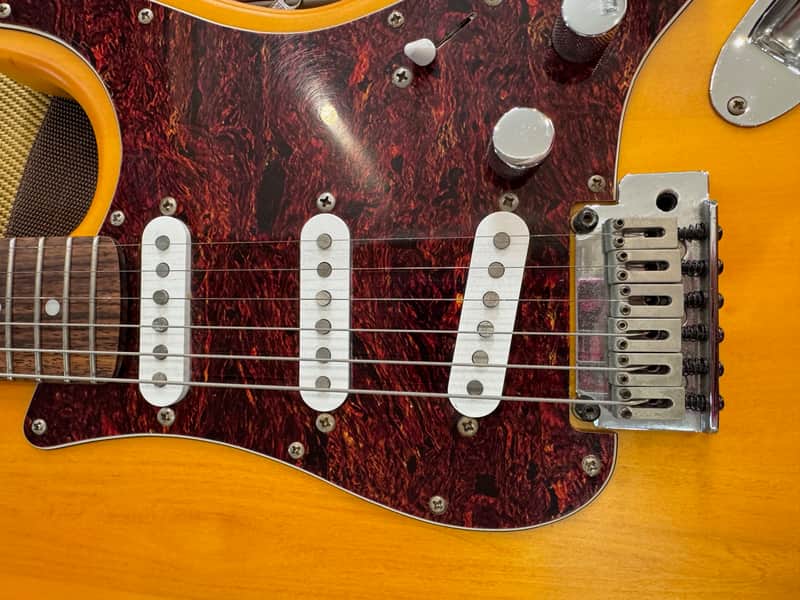 Custom-Modified Squier Stratocaster by Fender 2005 - Butterscotch satin finish image 1