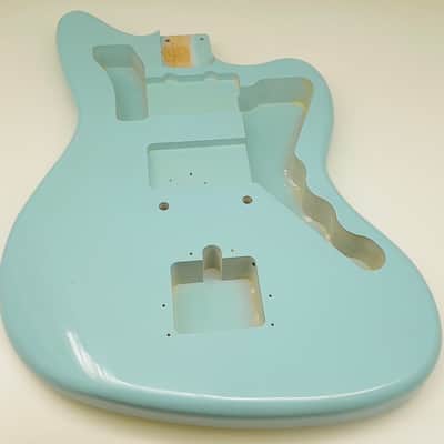 4lbs 6oz Nitro Lacquer Aged Relic Daphne Blue Jazz-Style Guitar Body image 2