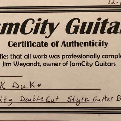 JamCity Guitars Les Paul Jr Double Cut  Faded cherry image 5
