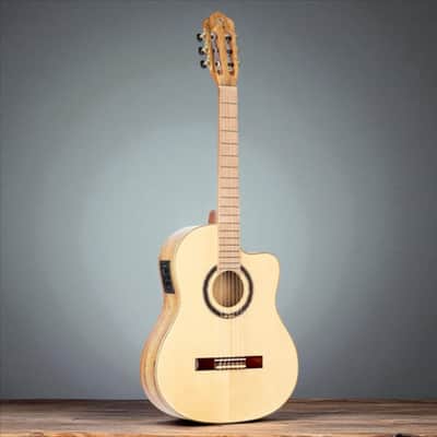 Ortega Signature Series Thomas Zwijsen Acoustic-Electric Nylon Classical Guitar w/ Bag image 1