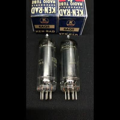 NOS PAIR KEN RAD 6AQ5 Vintage Radio Audio VACUUM TUBES Tested STRONG 9.9807 image 2