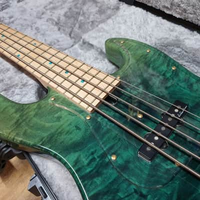 2018 Bacchus Exotic Wood Custom Woodline 517 Japan Handmade Series 5 String Bass image 9