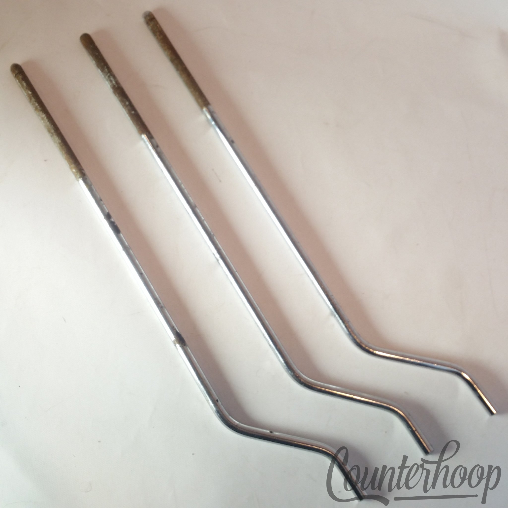 Slingerland 3x 18" Floor Tom Drum Legs 14,16" Chrome Cross Knurling Vintage 60s - Fair / 15/45/29/49 — main photograph