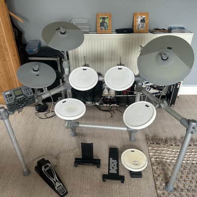 KAT Percussion KT2 5-Piece Advanced Electronic Drum Set 2010s - White (broken kick drum) image 6