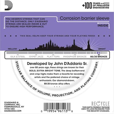 EJ13 80/20 Bronze Custom Light 11-52 D'Addario image 2