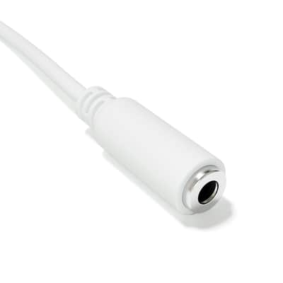 ExcelValley [White | 15 cm - 5.91"] 5-Pack - Right Angle Hopscotch Mono Splitter Y Patch Cables TS 3.5mm 1/8" Eurorack Synth image 4