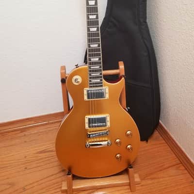 Monoprice Indio 66 Dlx Plus Gold Top Mahogany Body LP-style Electric Guitar image 1