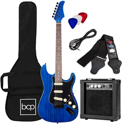Best Choice Products Beginner Electric Guitar Kit w/ Case, 10W Amp, Tremolo Bar - 39in-3 Color Sunburst image 13