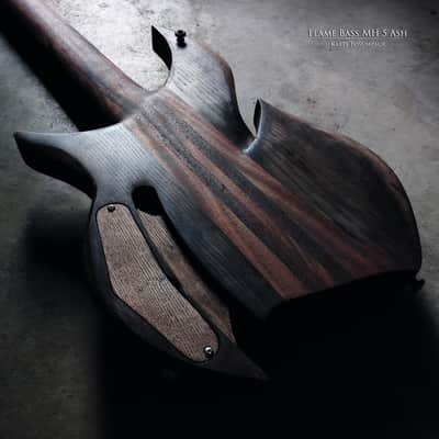 Flame Bass Multiscale Headless 5 Ash - handmade, custom image 3