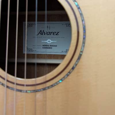 Alvarez Artist AG60ce Armrest Acoustic/Elec. w/Flexi-case, setup, & shipping image 3