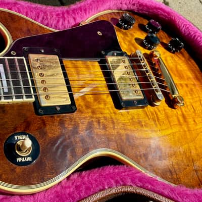 1985 Gibson Les Paul Custom Tobacco Sunburst Gold Hardware Original Brown Case image 2