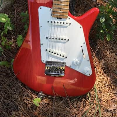 Ernie Ball Music Man Albert Lee Signature Model Electric Guitar 1ST year production 1994 Pink Burst image 3
